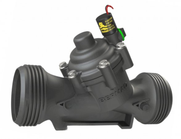 Bermad Magnetventil 9 VDC, 24 VDC, 24 VAC, 1 - 3" IG/IG Innengewinde mit und ohne Durchflussregulierung